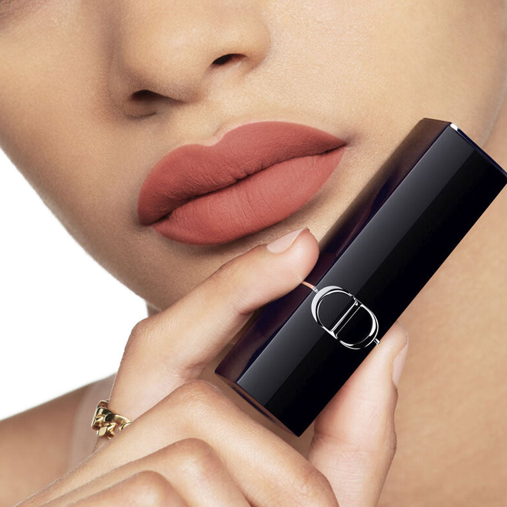 ROUGE DIOR Refillable lipstick with 4 couture finishes: satin, matte, metallic & new velvet